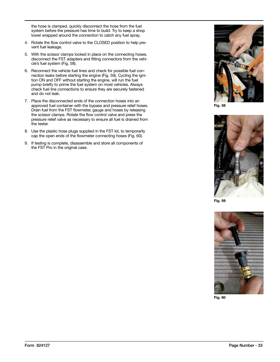 Mityvac MV5545 FST PRO FUEL SYSTEM TESTER User Manual | Page 33 / 42