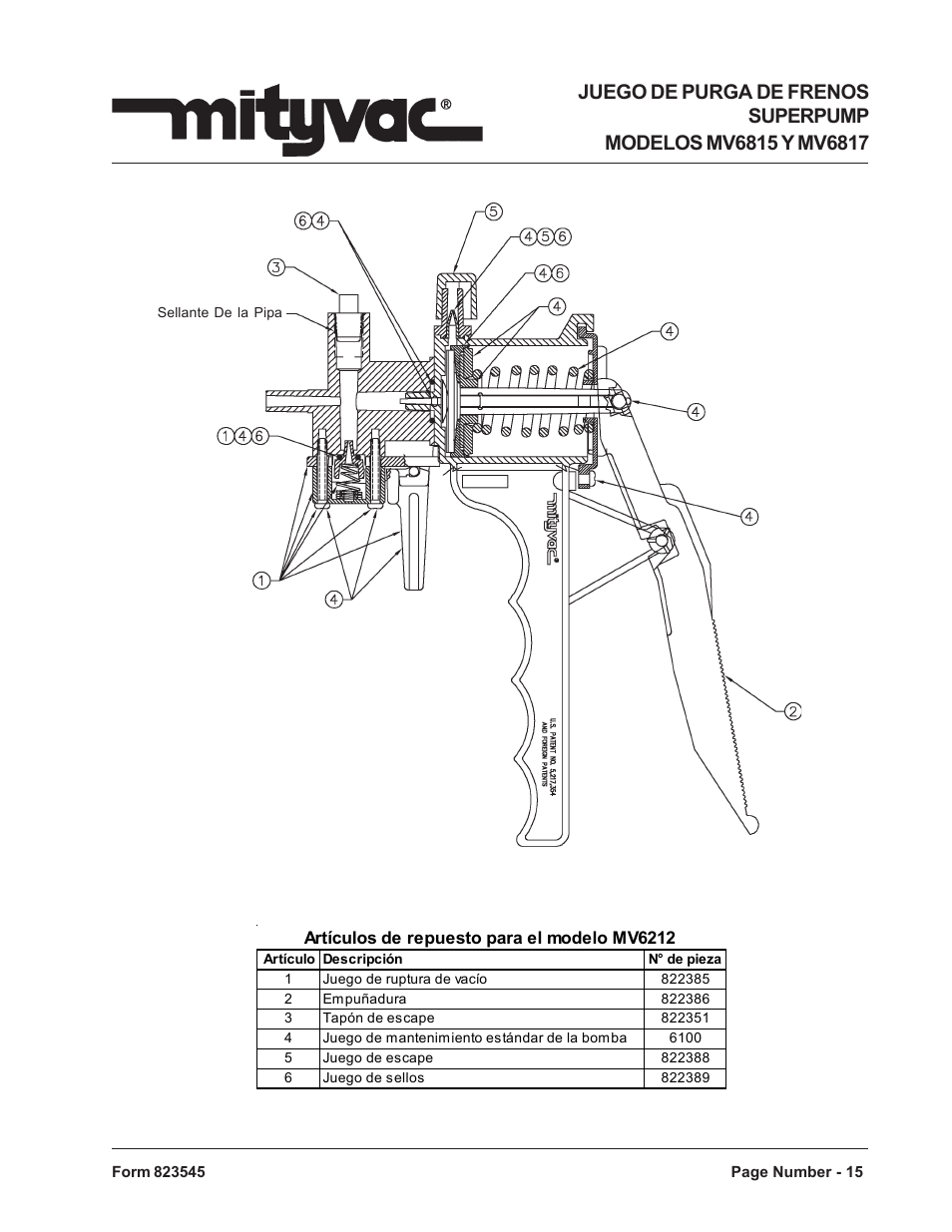 Mityvac MV6817 SUPERPUMP BRAKE BLEEDING KITS User Manual | Page 15 / 17