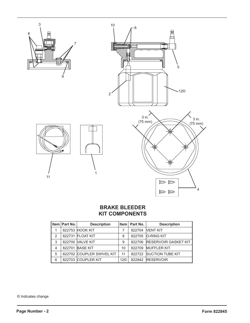 Brake bleeder kit components | Mityvac MV7430 MINI FLUID EVACUATOR User Manual | Page 2 / 16