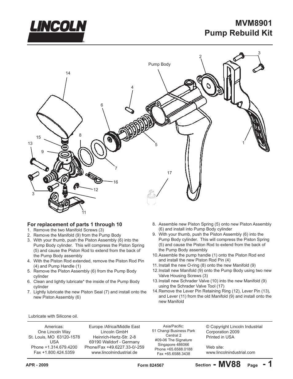 Mityvac MVM8901 Pump Rebuild Kit User Manual | 1 page