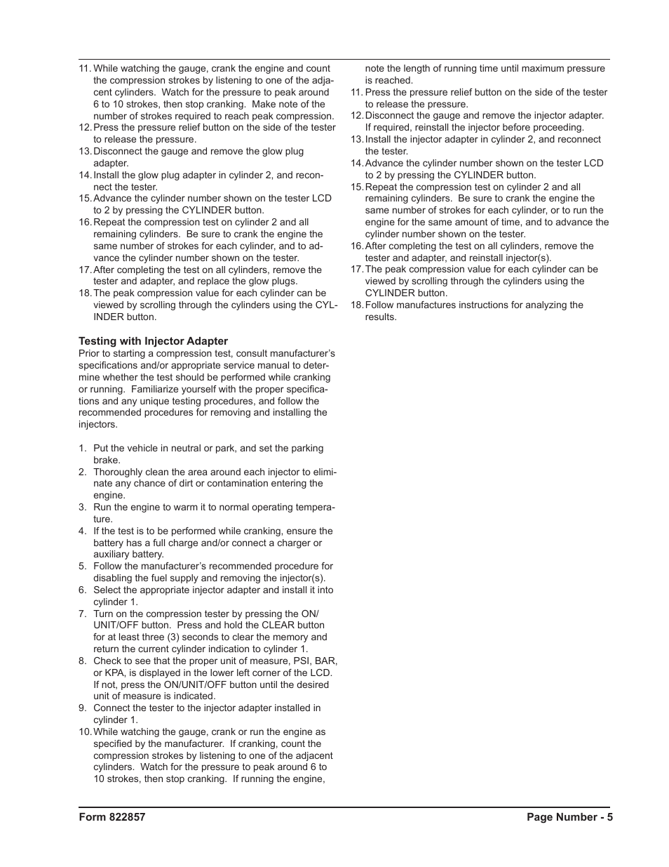Mityvac MV5536 Digital Diesel Compression Tester User Manual | Page 5 / 24