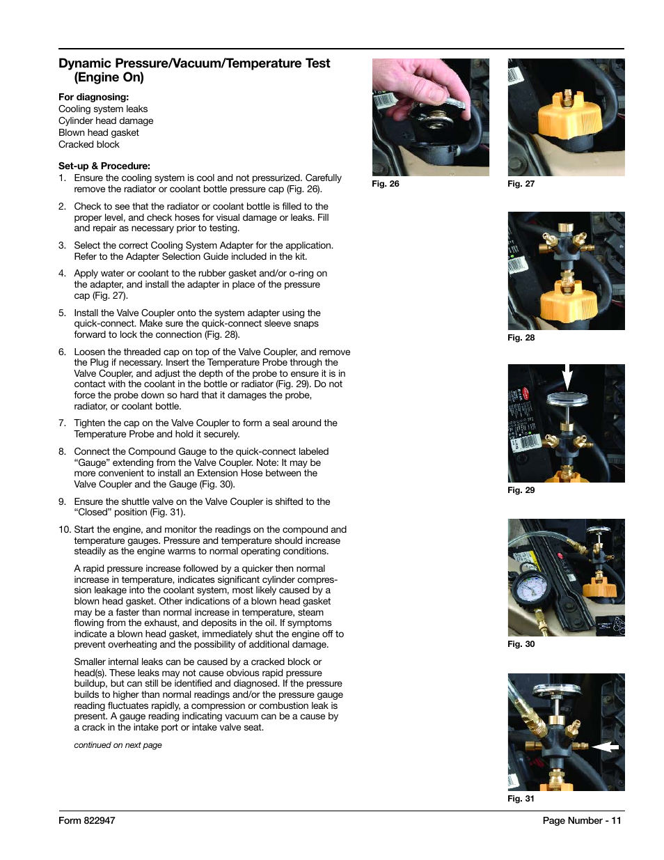 Mityvac MV4525 COOLING SYSTEM TEST & REFILL KIT User Manual | Page 11 / 70