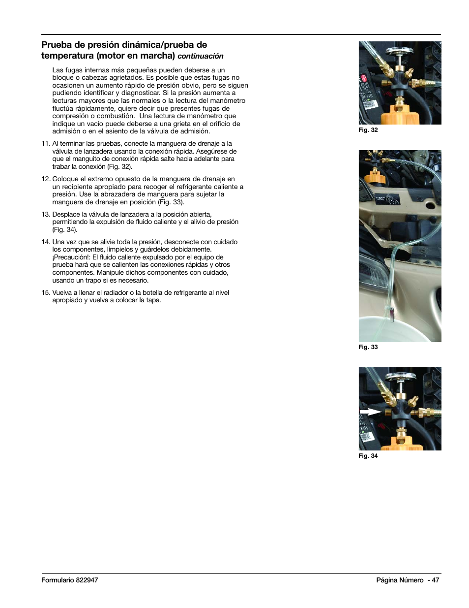 Mityvac MV4525 COOLING SYSTEM TEST & REFILL KIT User Manual | Page 47 / 70