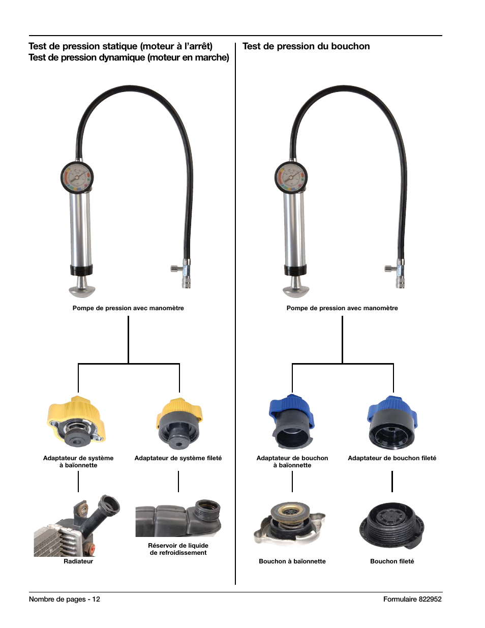 Mityvac MV4530 COOLING SYSTEM PRESSURE TEST KIT User Manual | Page 12 / 28