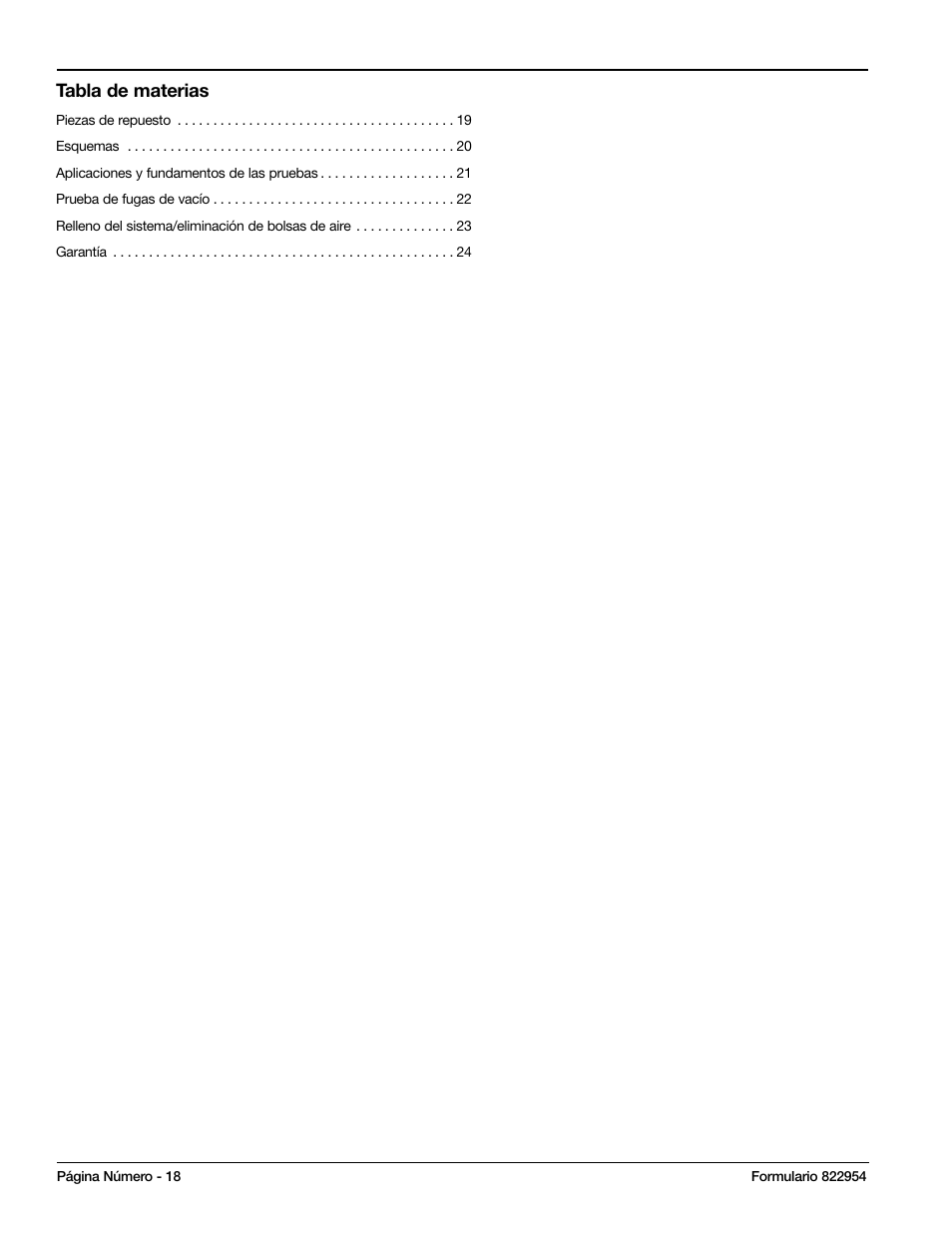 Tabla de materias | Mityvac MV4535 COOLING SYSTEM AIREVAC KIT User Manual | Page 18 / 24