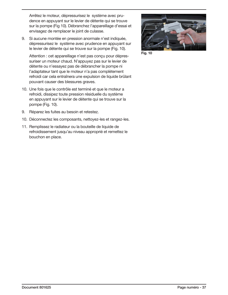 Mityvac MV4560 COOLING SYSTEM TEST KIT User Manual | Page 37 / 40