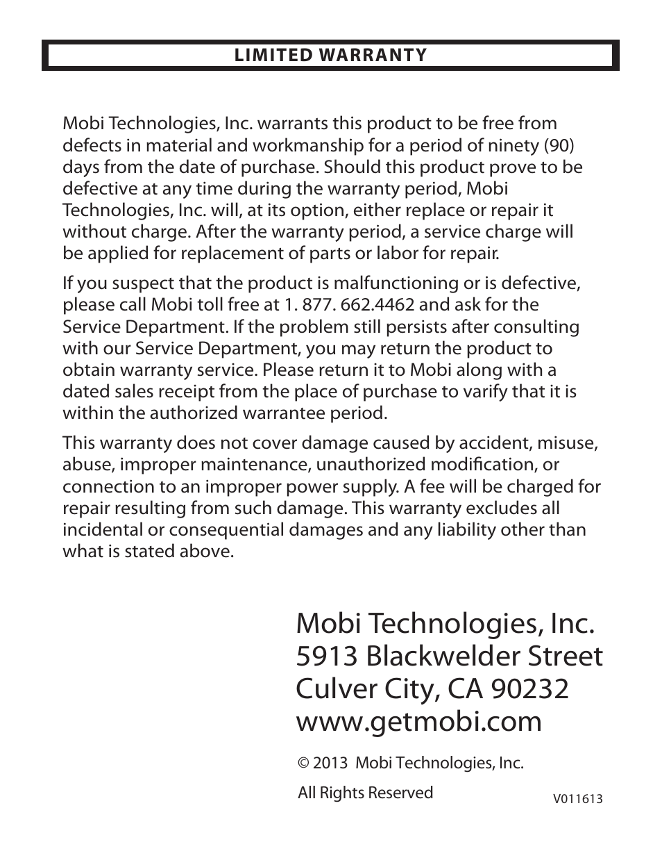 Mobi Technologies 70121 DualScan PRIME User Manual | Page 22 / 22