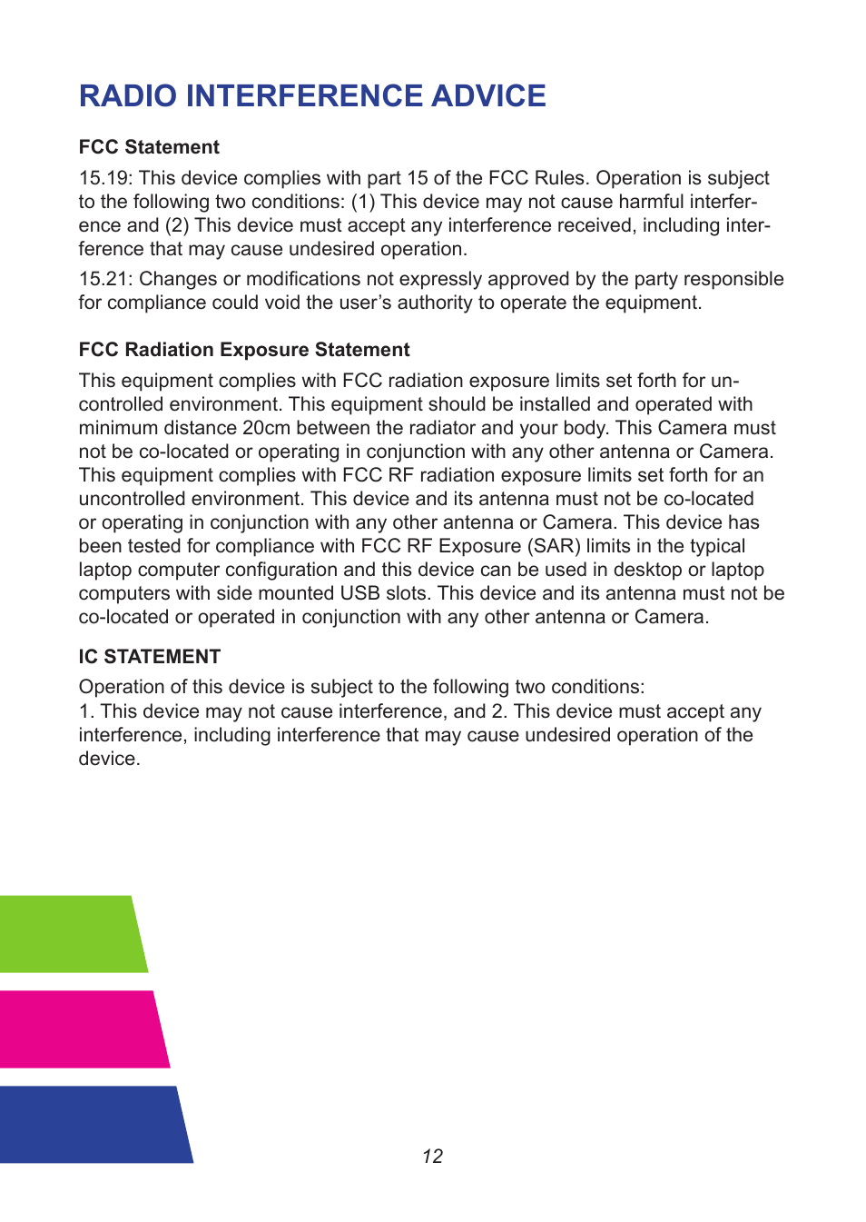 Radio interference advice | Mobi Technologies 70294 Secure Start User Manual | Page 14 / 16