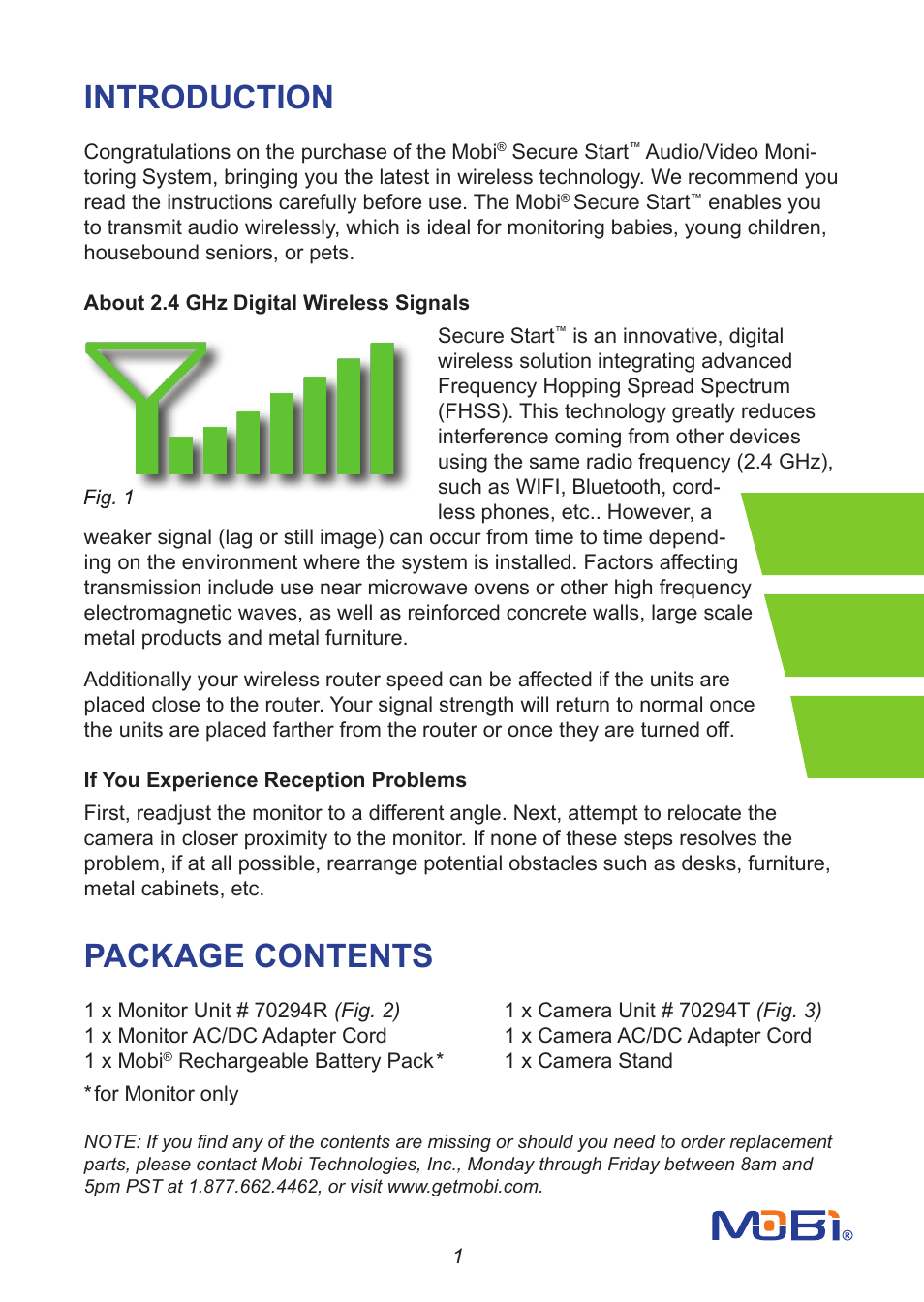 Introduction, Package contents | Mobi Technologies 70294 Secure Start User Manual | Page 3 / 16