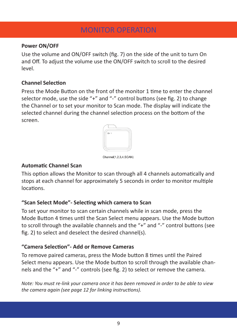Monitor operation | Mobi Technologies 70055 MobiCam Digital DL User Manual | Page 11 / 20