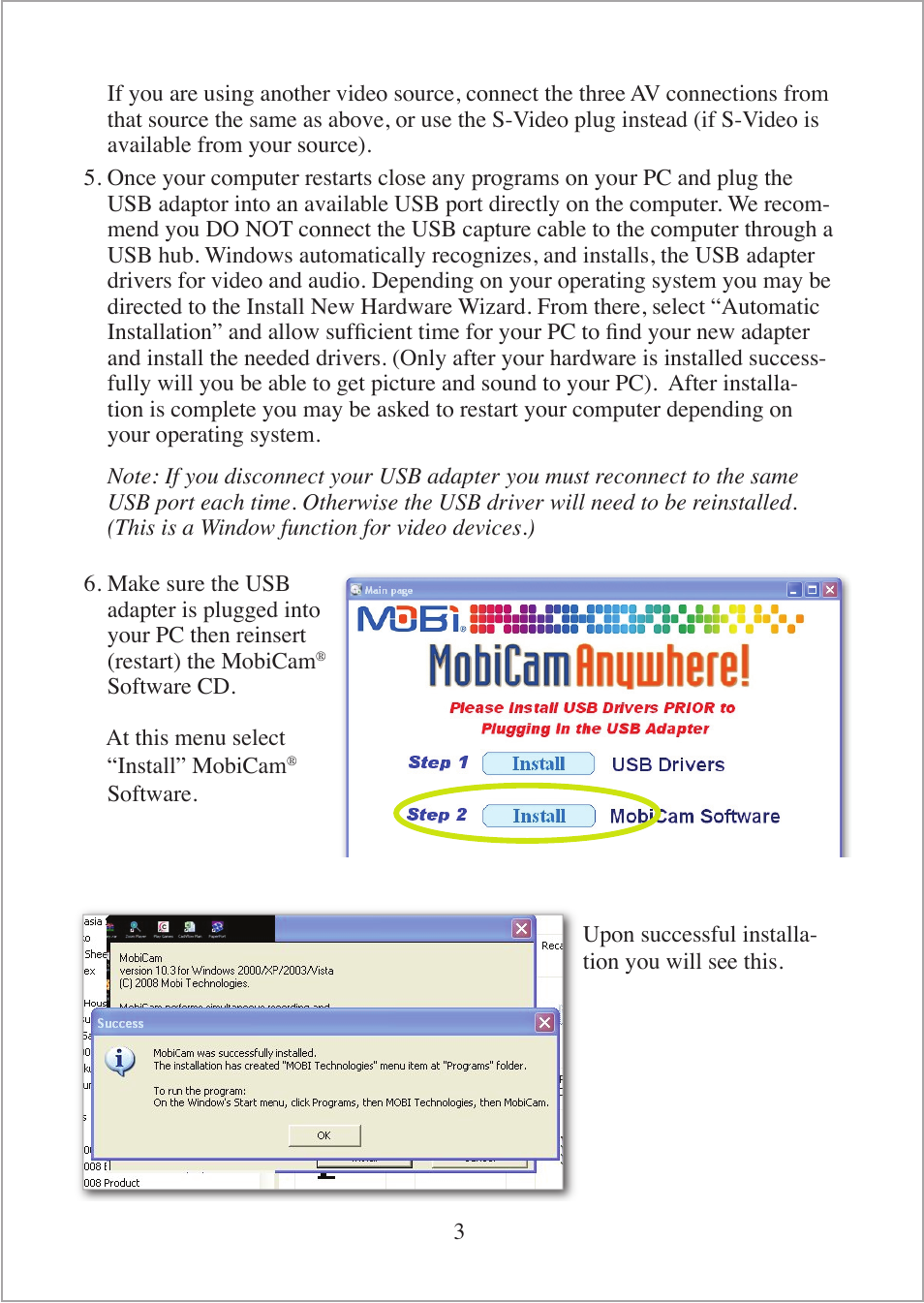 Mobi Technologies 70168 MobiCam Internet Kit User Manual | Page 5 / 16
