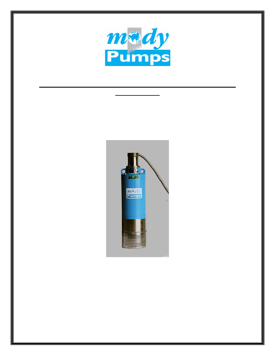 Mody Pumps M 304 T User Manual | 19 pages
