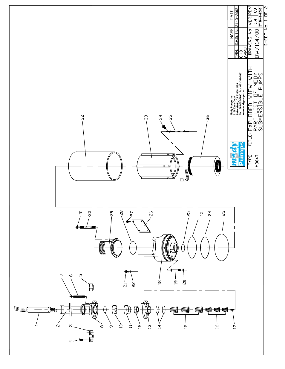 Mody Pumps M 304 T User Manual | Page 14 / 19