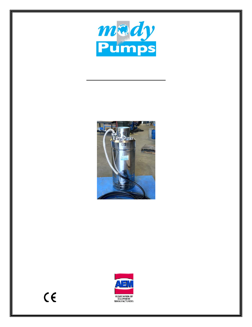 Mody Pumps G 1006 T_SS316 User Manual | 13 pages