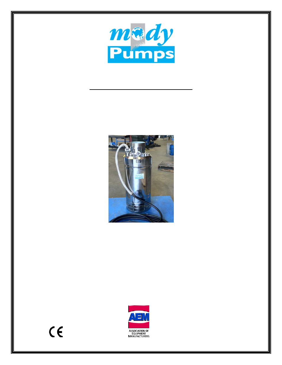 Mody Pumps G 902_G906TSS316 User Manual | 15 pages