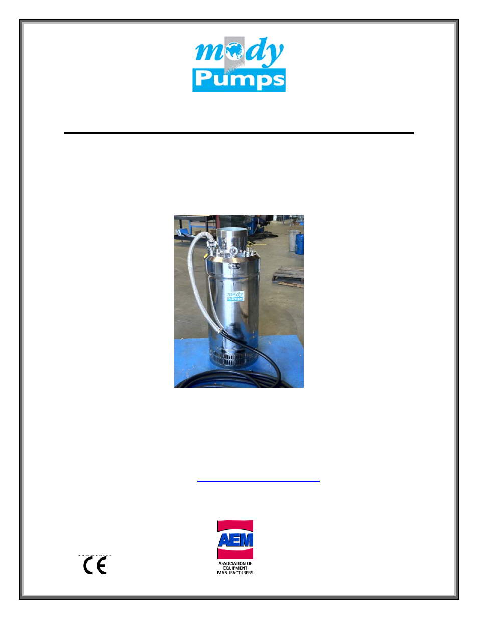 Mody Pumps G 706 T_316SS User Manual | 15 pages