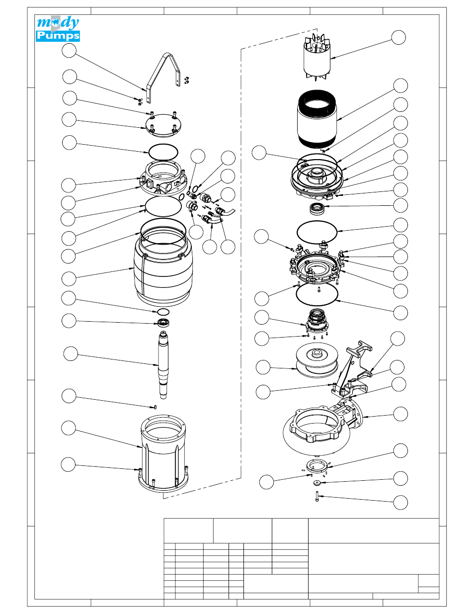 Msp4 assembly, Bakersfield, ca usa, Mody pumps, inc | Mody Pumps MSP Series User Manual | Page 13 / 17