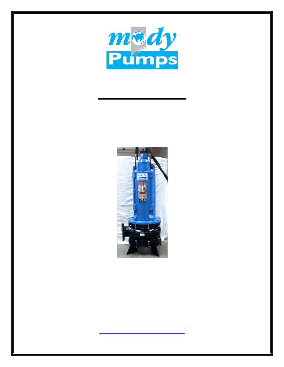 Mody Pumps MHMXP User Manual | 17 pages