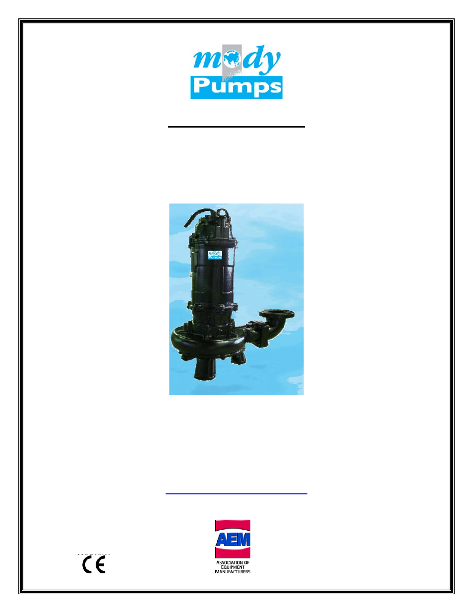 Mody Pumps MHC4, 7.5HP User Manual | 11 pages