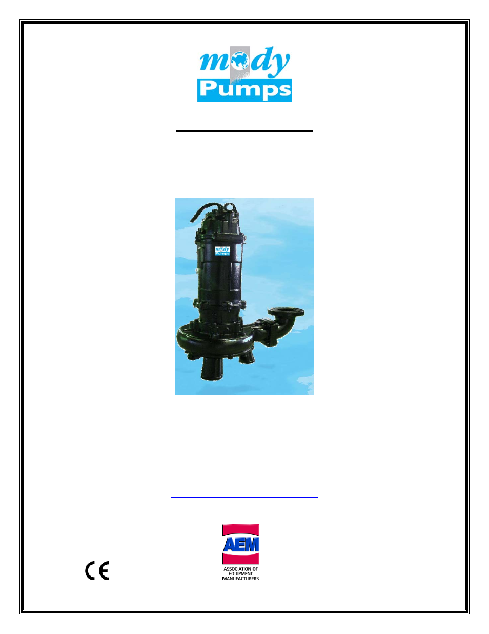 Mody Pumps MHC4, 10HP User Manual | 12 pages