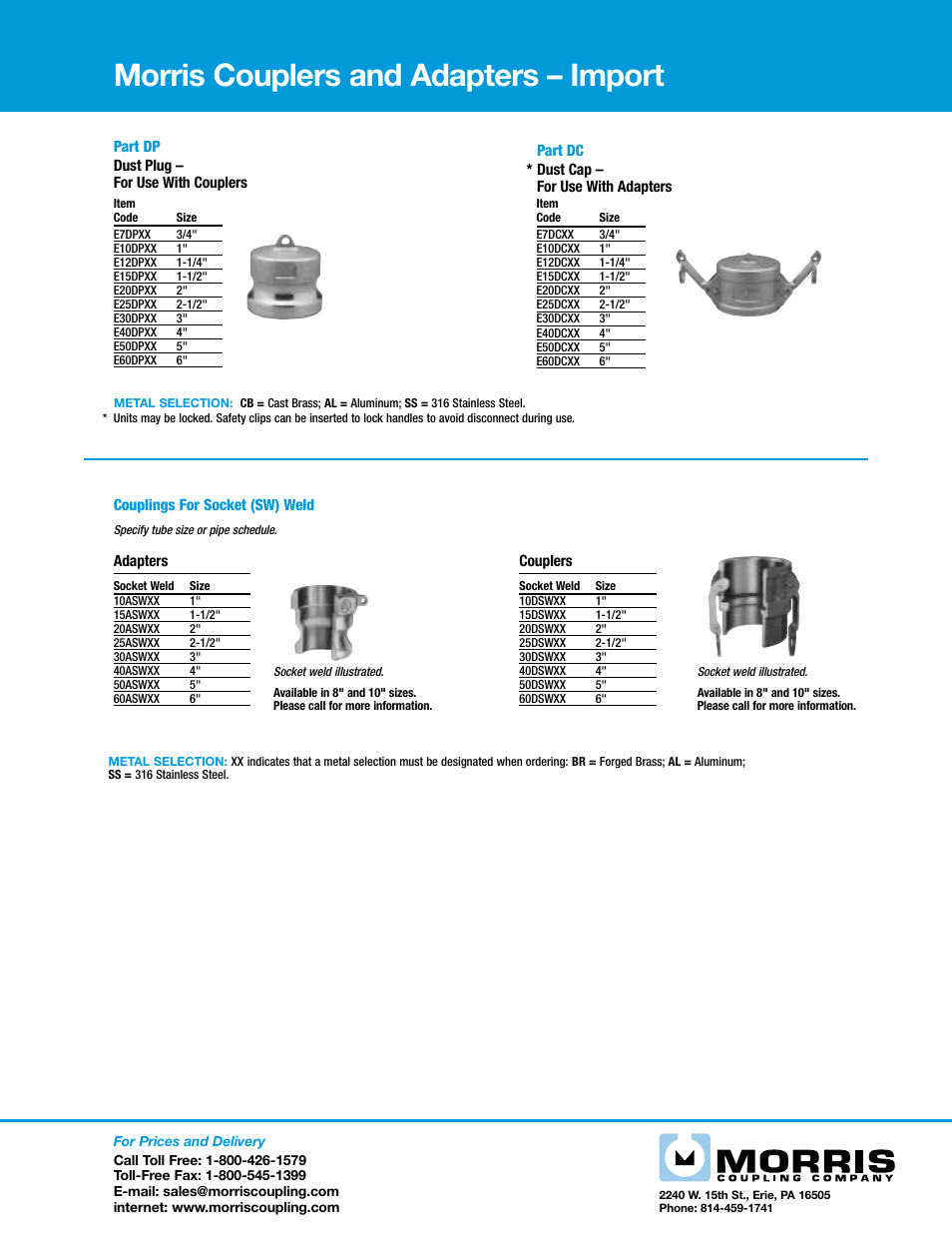 Morris couplers and adapters – import | Morris Couplers and Adapters – Import User Manual | Page 2 / 2