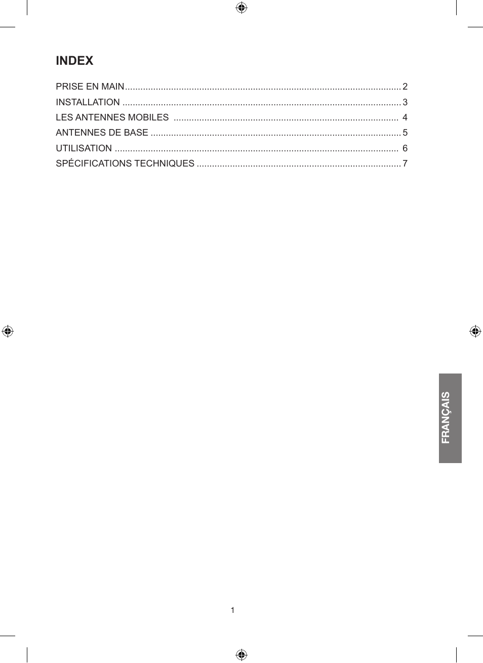 Index | MIDLAND Alan 100 Plus B User Manual | Page 33 / 68