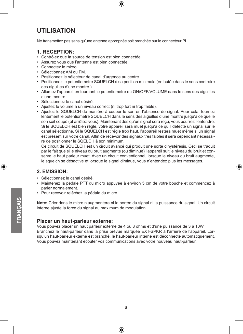 Utilisation | MIDLAND Alan 100 Plus B User Manual | Page 38 / 68