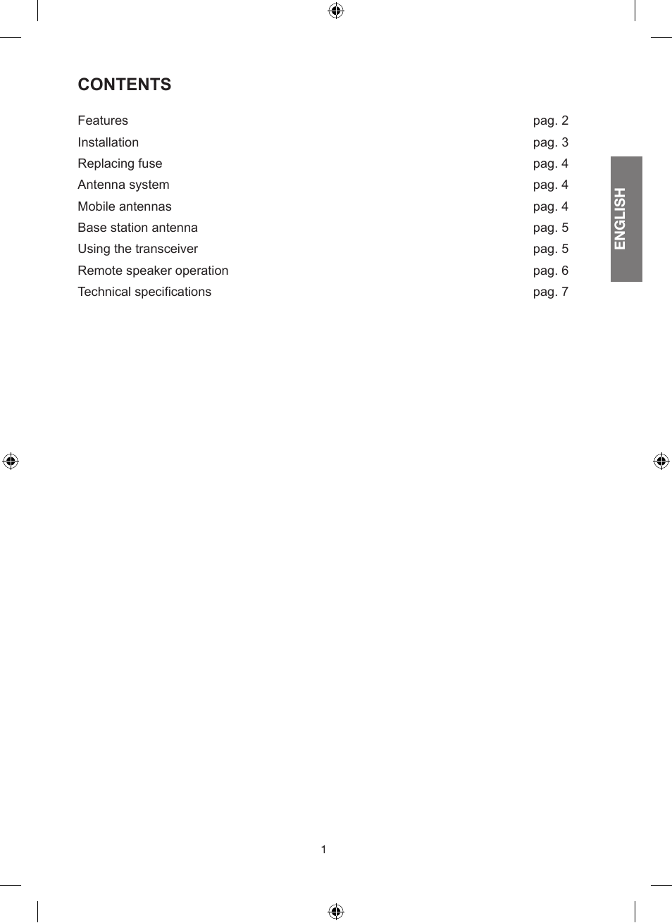 MIDLAND Alan 100 Plus B User Manual | Page 7 / 68