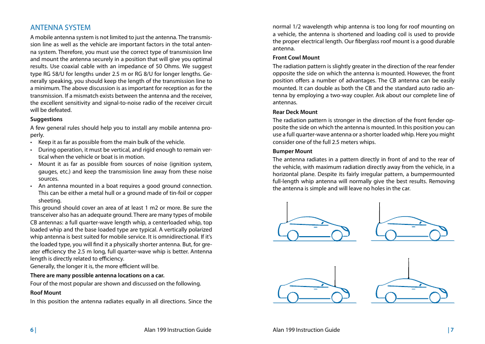 Antenna system | MIDLAND Alan 199 User Manual | Page 12 / 34