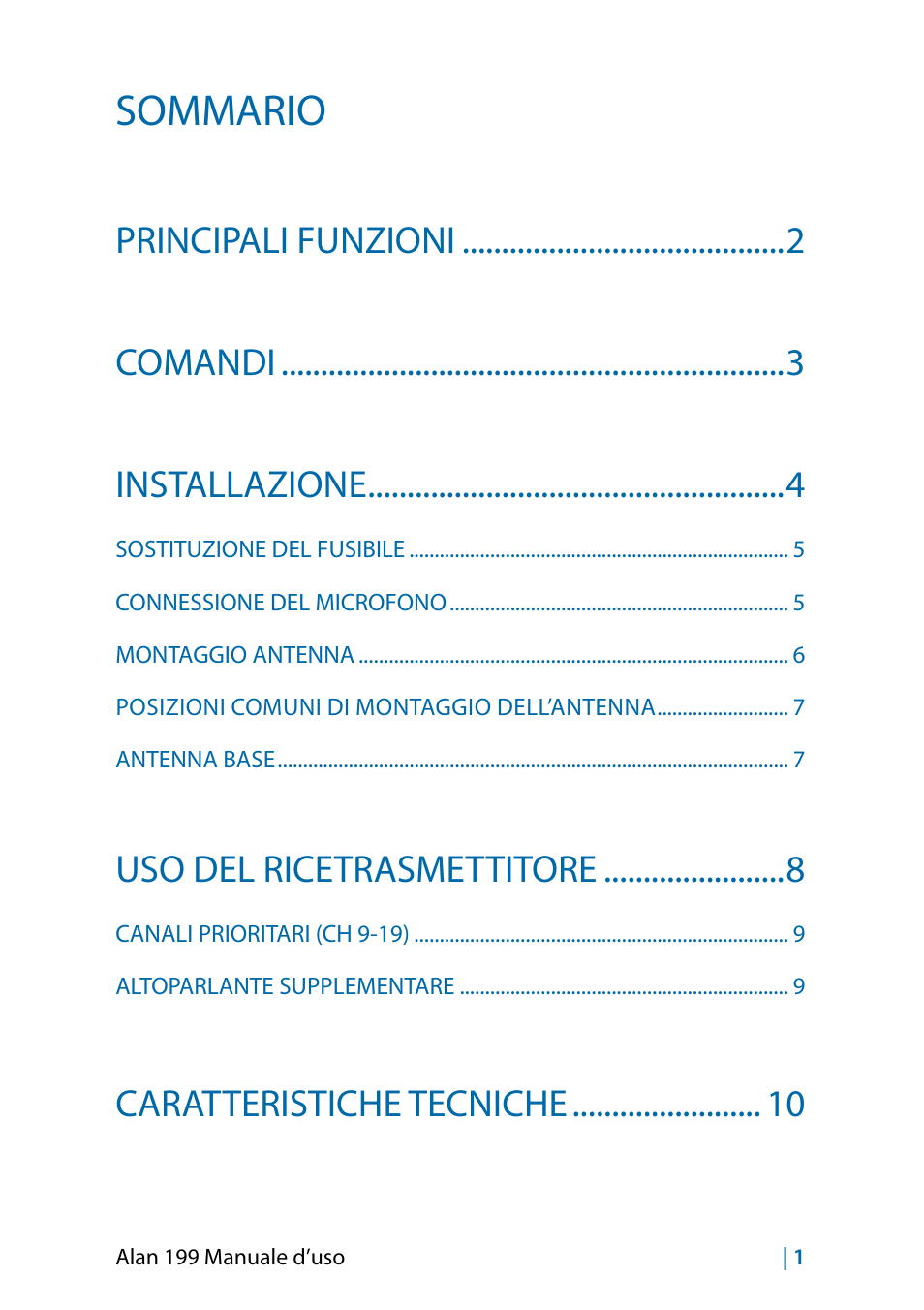 MIDLAND Alan 199 User Manual | Page 3 / 34