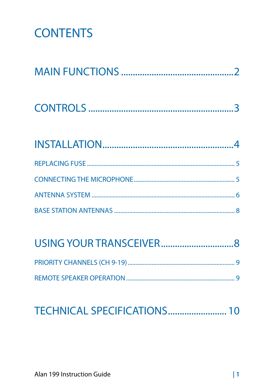 MIDLAND Alan 199-A User Manual | Page 16 / 66