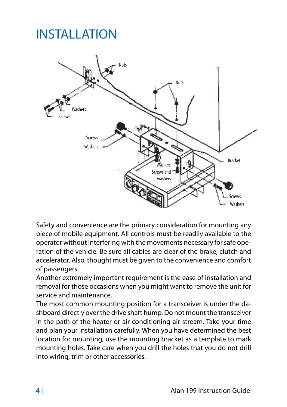 Installation | MIDLAND Alan 199-A User Manual | Page 19 / 66