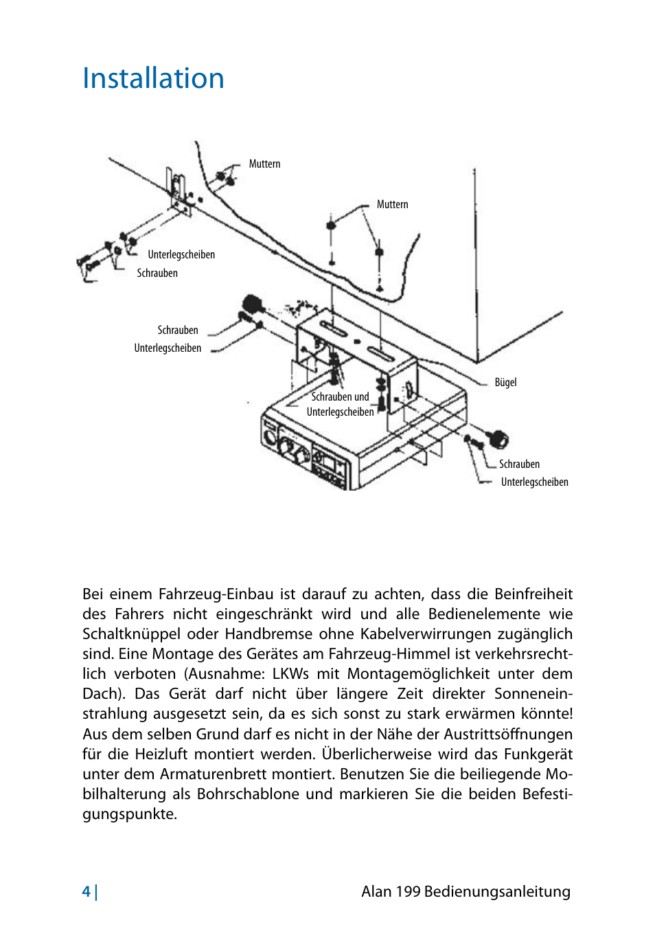 Installation | MIDLAND Alan 199-A User Manual | Page 31 / 66