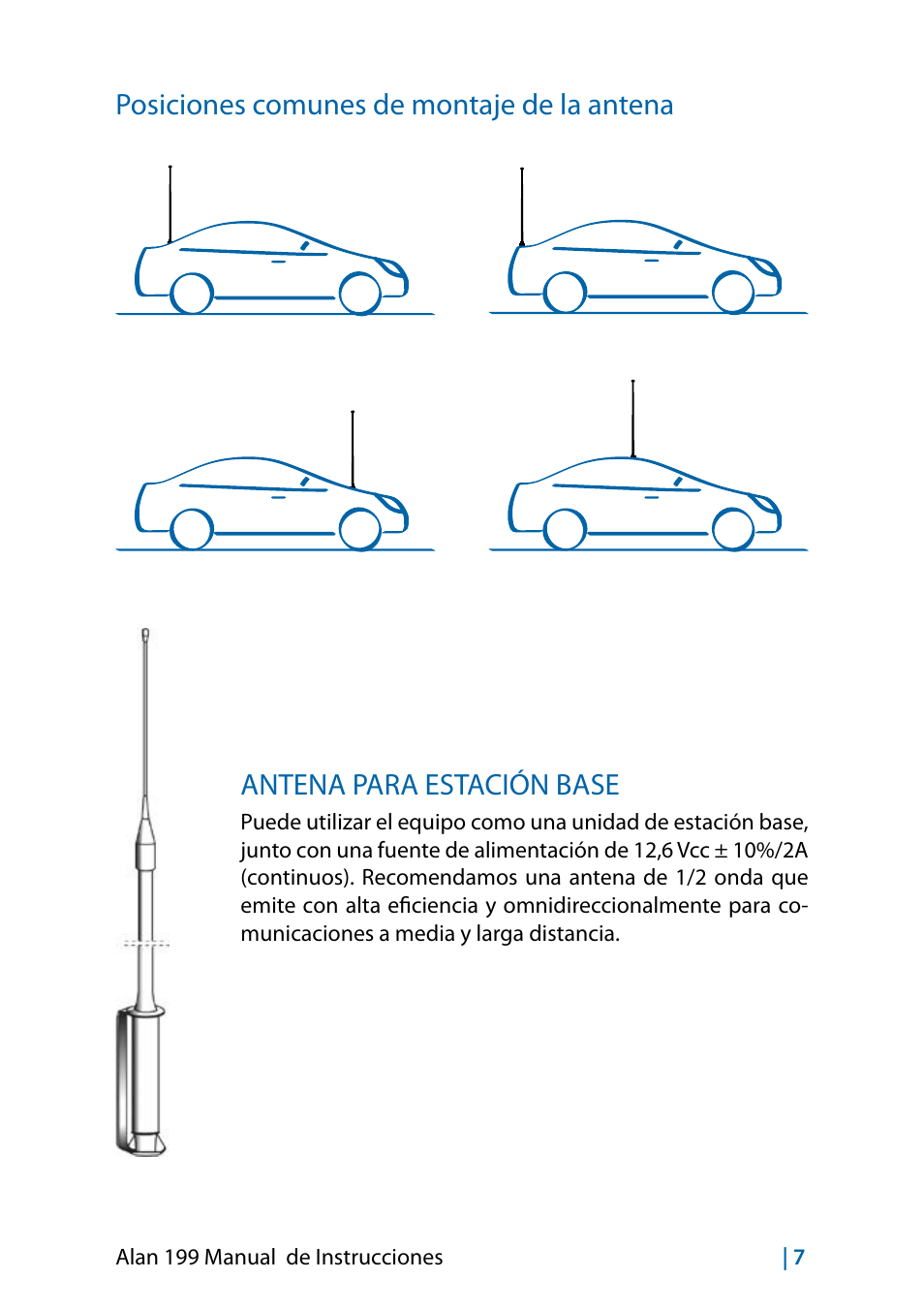 Antena para estación base | MIDLAND Alan 199-A User Manual | Page 46 / 66