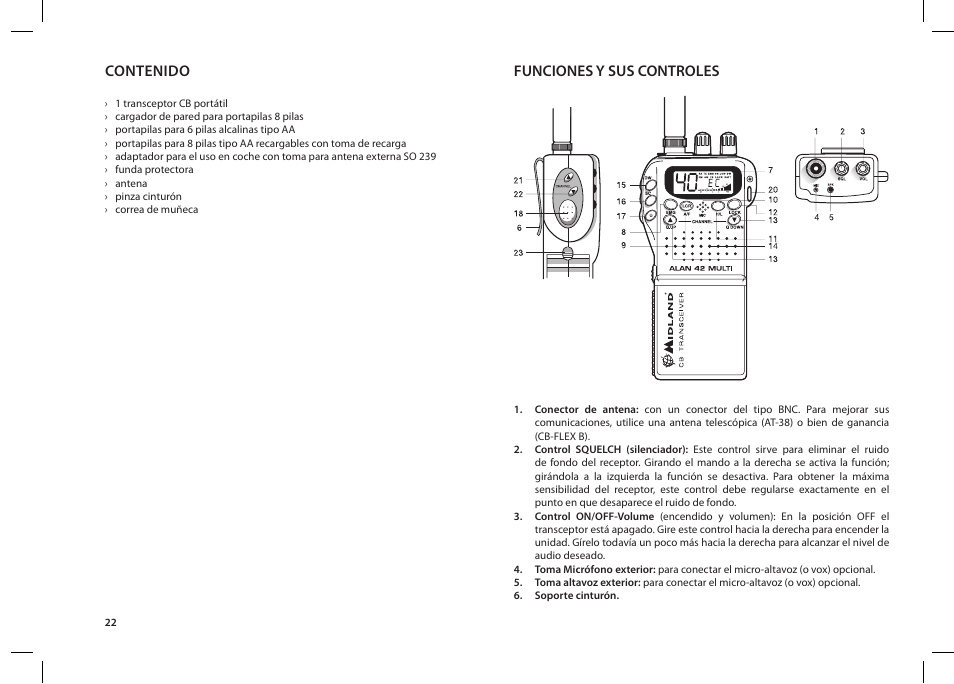 MIDLAND Alan 42 multi User Manual | Page 22 / 54