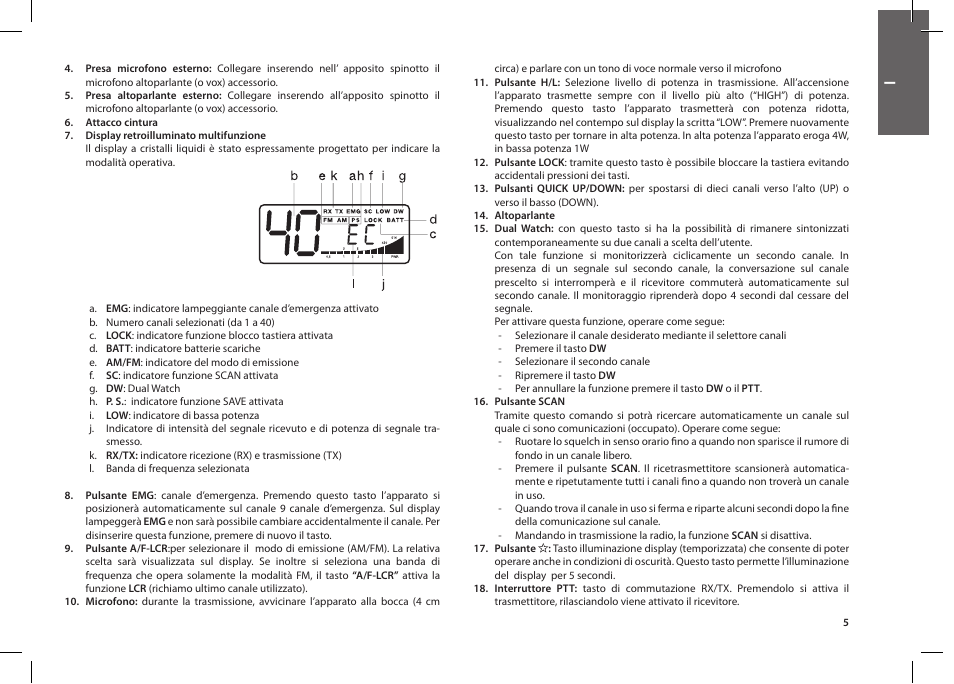 MIDLAND Alan 42 multi User Manual | Page 5 / 54