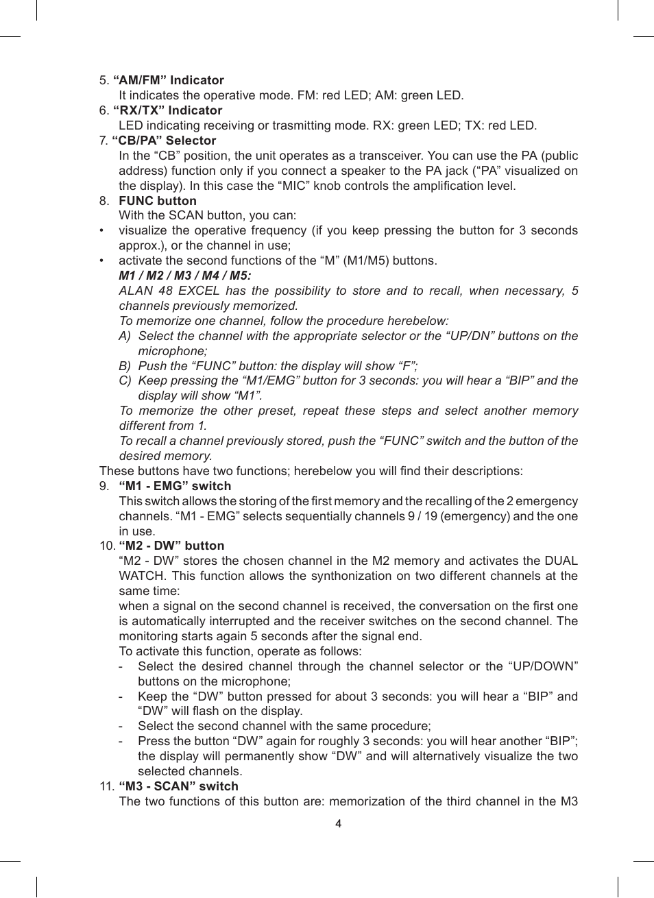 MIDLAND Alan 48 Excel multi User Manual | Page 14 / 74
