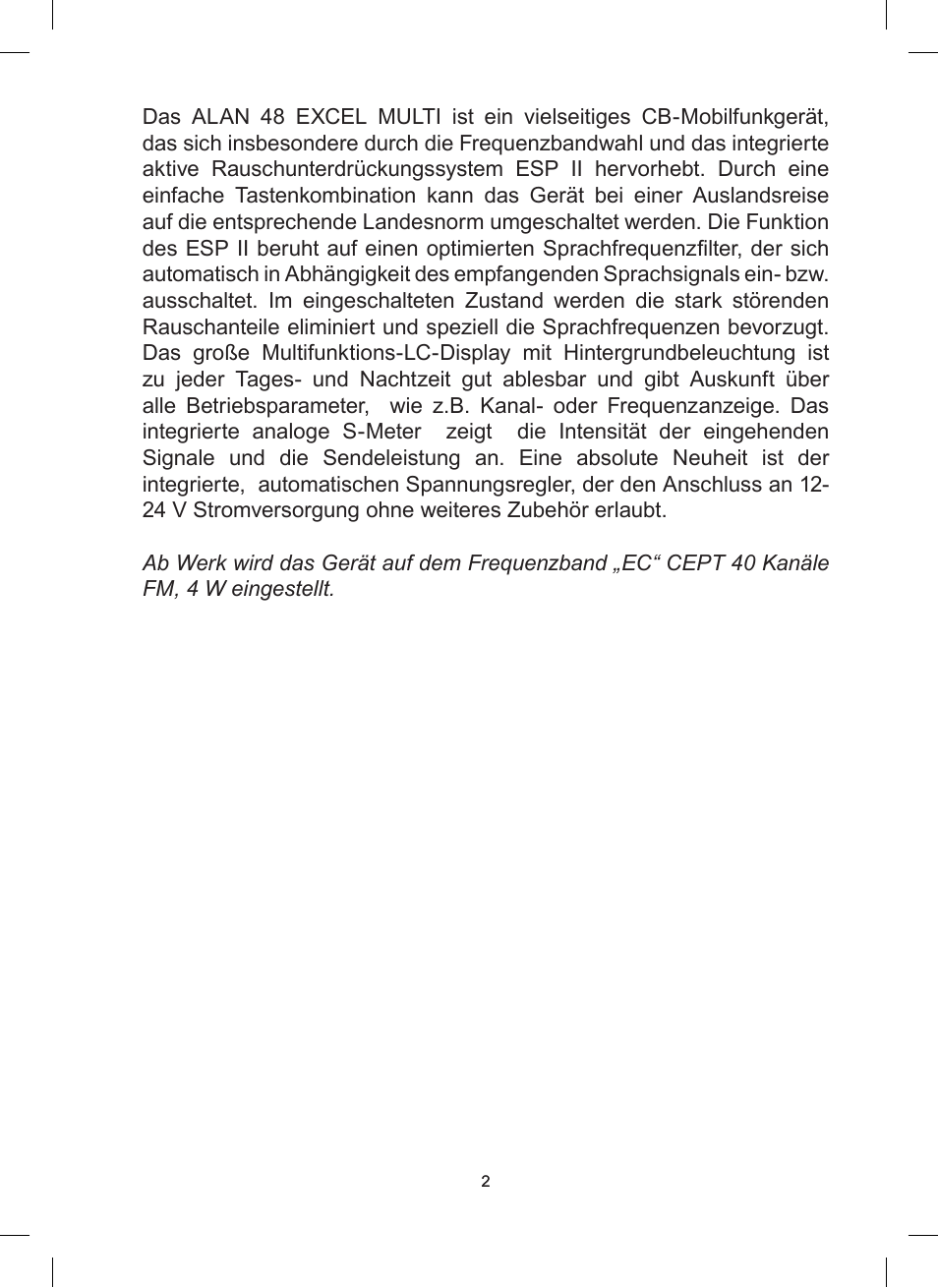 MIDLAND Alan 48 Excel multi User Manual | Page 22 / 74