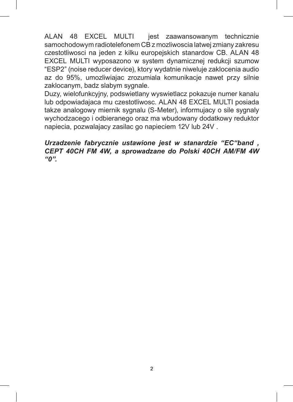 MIDLAND Alan 48 Excel multi User Manual | Page 62 / 74