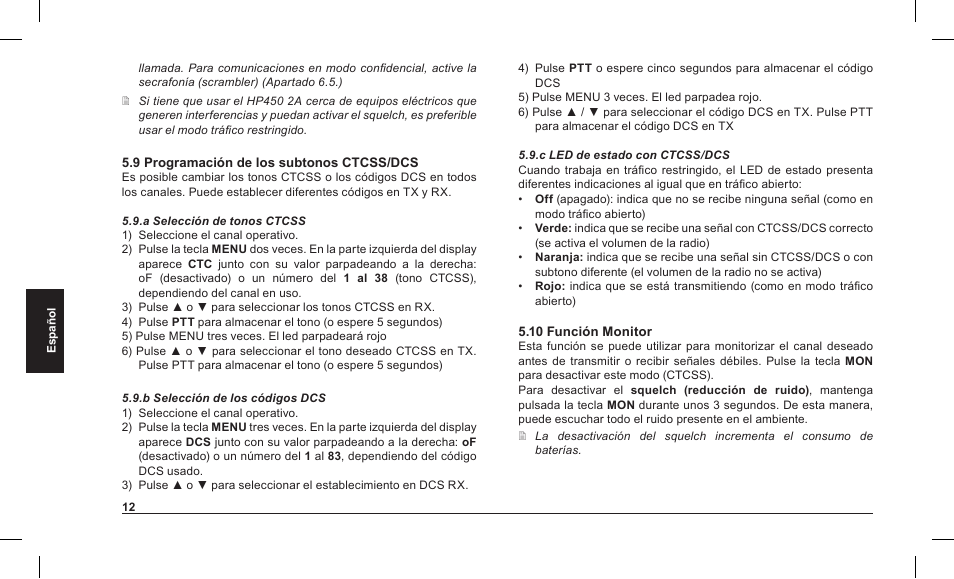 MIDLAND Alan HP 450 2A User Manual | Page 109 / 142