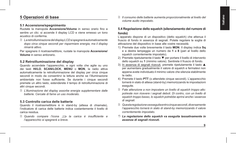 5 operazioni di base | MIDLAND Alan HP 450 2A User Manual | Page 12 / 142