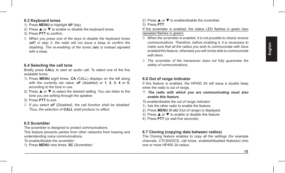 MIDLAND Alan HP 450 2A User Manual | Page 41 / 142