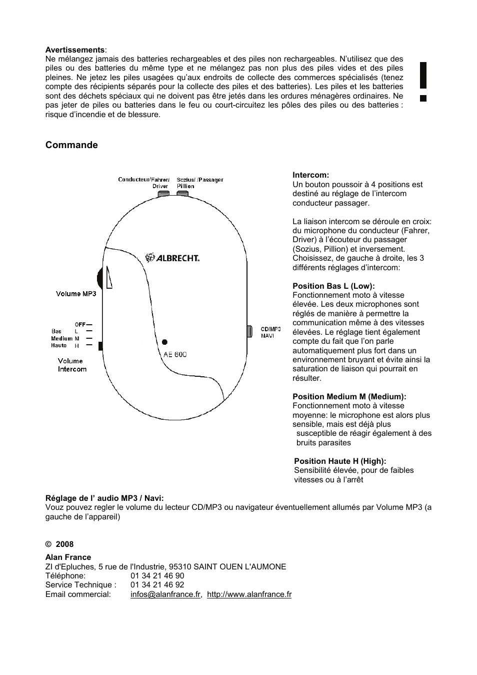 MIDLAND Albrecht AE600 User Manual | Page 9 / 12