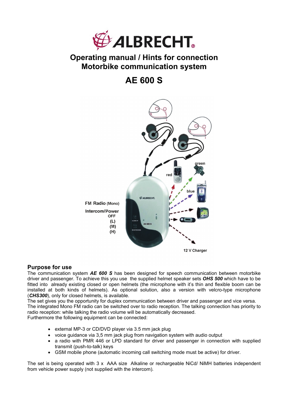 Ae 600 s | MIDLAND Albrecht AE600S User Manual | Page 5 / 16