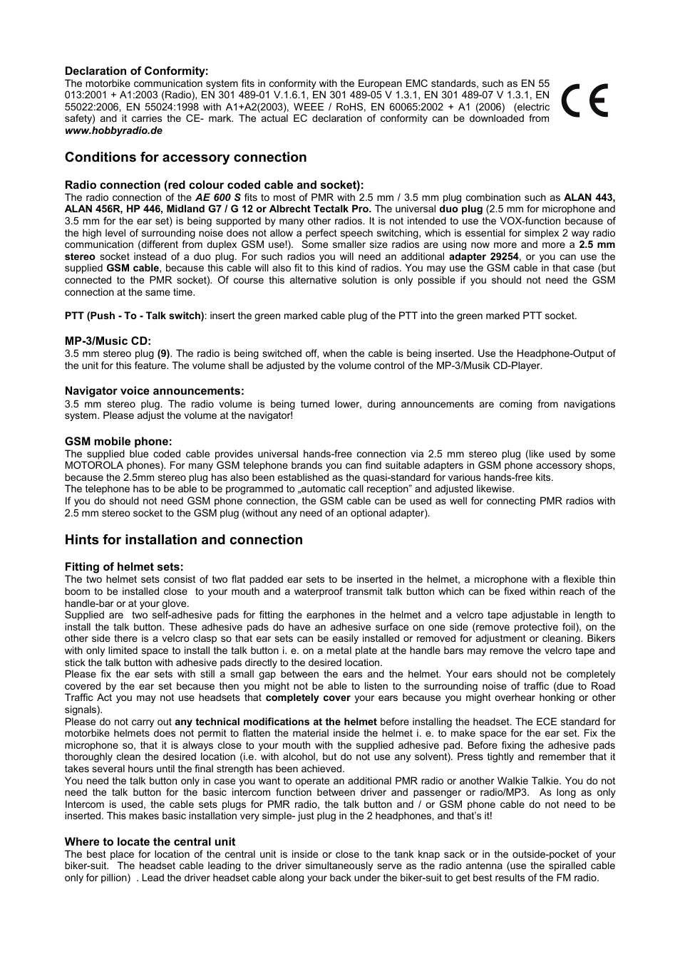 MIDLAND Albrecht AE600S User Manual | Page 6 / 16