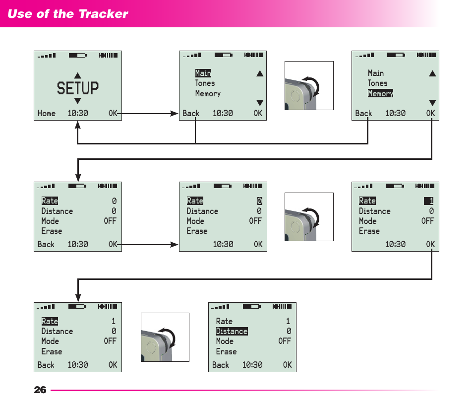 Setup, Safety instructions use of the tracker | MIDLAND Geopoint Voice LCD User Manual | Page 27 / 52