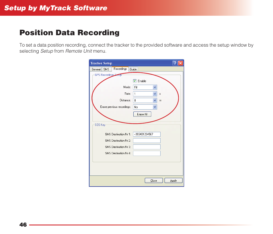 Position data recording | MIDLAND Geopoint Voice LCD User Manual | Page 47 / 52