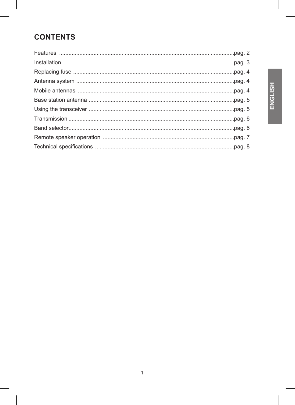 MIDLAND 200 User Manual | Page 9 / 72