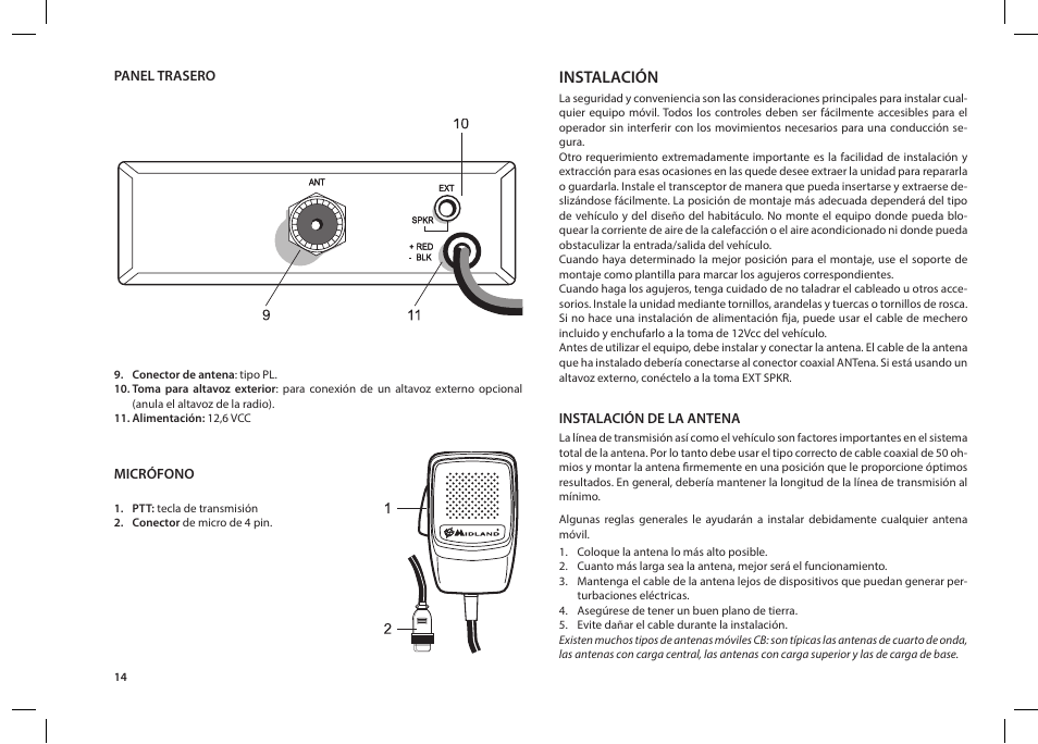 MIDLAND 203 User Manual | Page 16 / 44