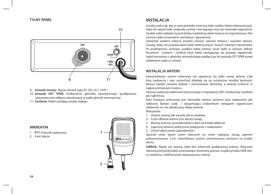 MIDLAND 203 User Manual | Page 36 / 44